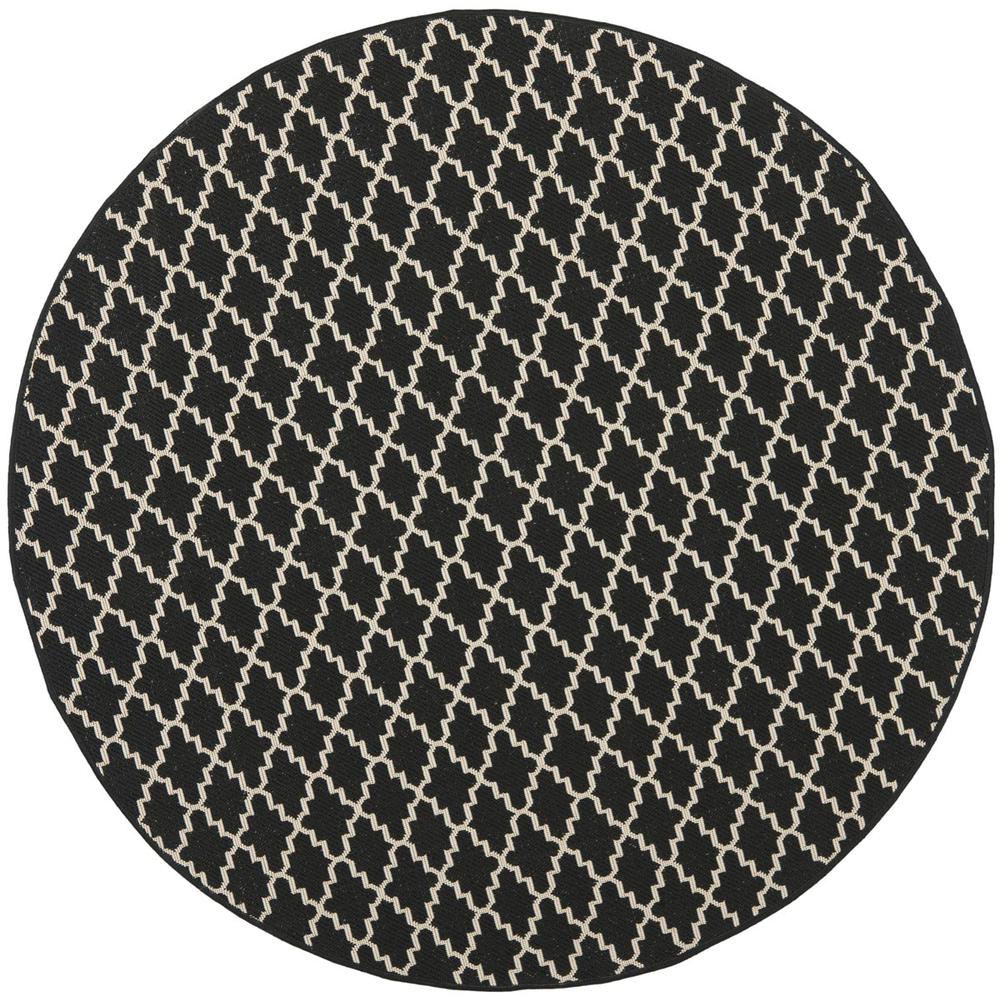 COURTYARD, BLACK / BEIGE, 7'-10" X 7'-10" Round, Area Rug, CY6919-226-8R. Picture 1