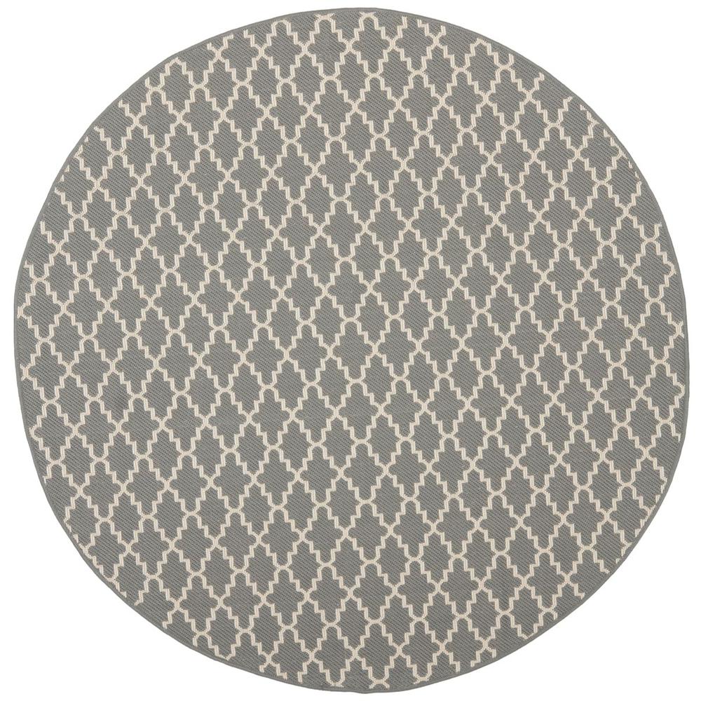 COURTYARD, ANTHRACITE / BEIGE, 6'-7" X 6'-7" Round, Area Rug, CY6919-246-7R. The main picture.