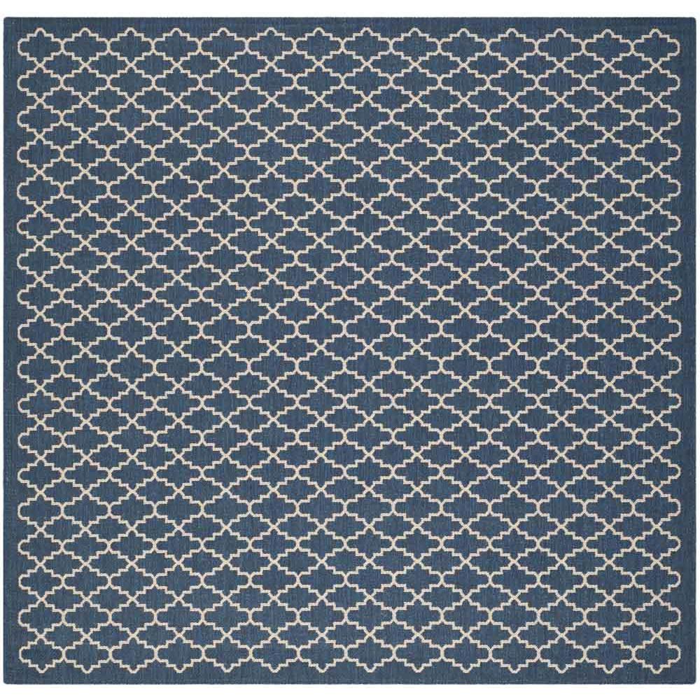 COURTYARD, NAVY / BEIGE, 6'-7" X 6'-7" Square, Area Rug, CY6919-268-7SQ. Picture 1