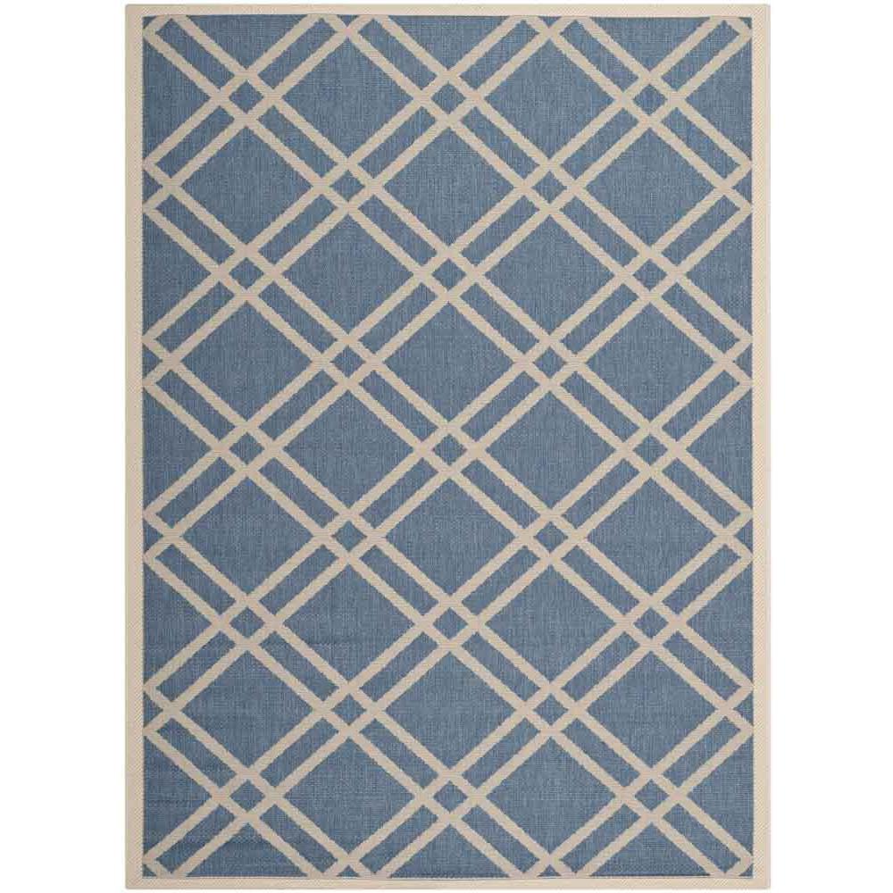 COURTYARD, BLUE / BEIGE, 6'-7" X 9'-6", Area Rug, CY6923-243-6. Picture 1
