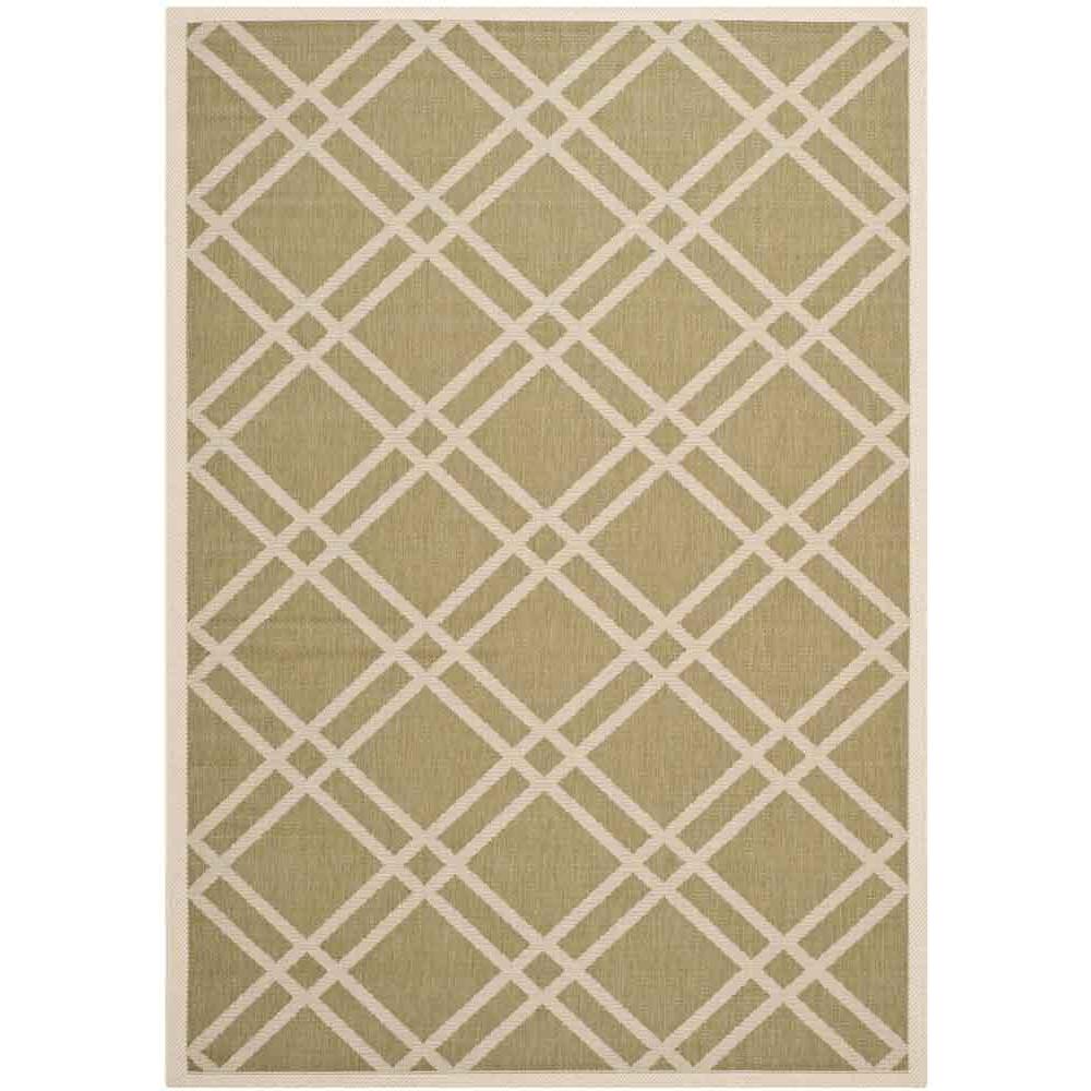 COURTYARD, GREEN / BEIGE, 6'-7" X 9'-6", Area Rug, CY6923-244-6. Picture 1