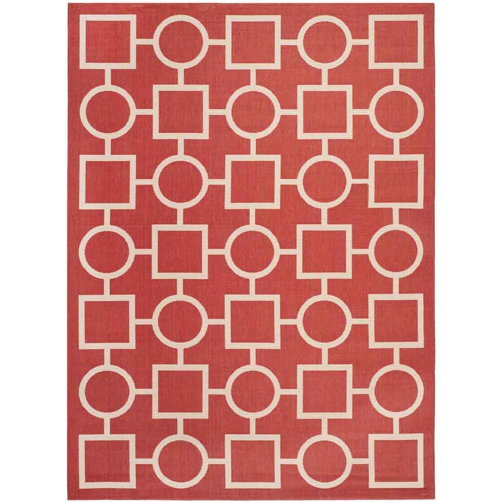 COURTYARD, RED / BONE, 8' X 11', Area Rug, CY6925-248-8. Picture 1
