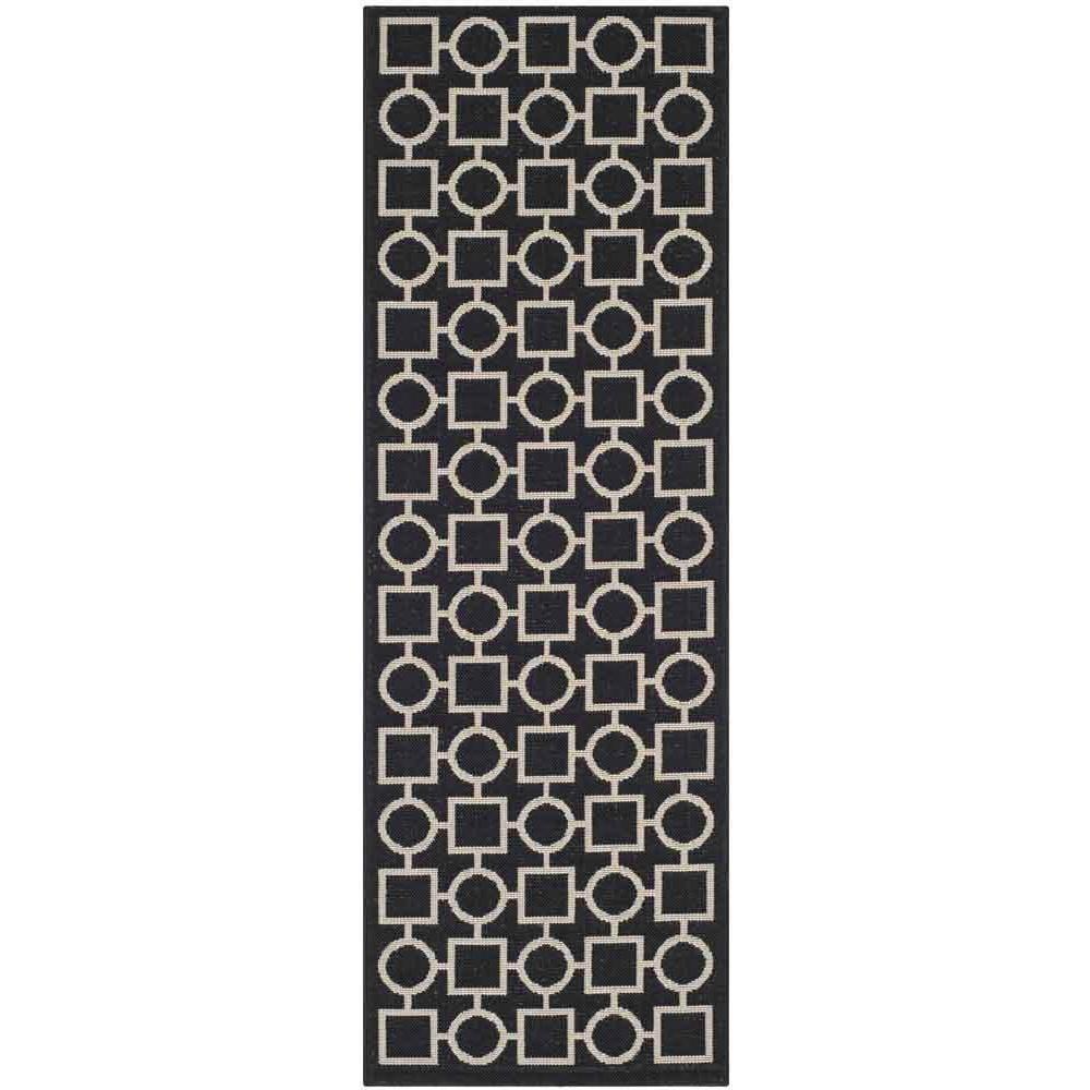 COURTYARD, BLACK / BEIGE, 4' X 5'-7", Area Rug, CY6925-266-4. Picture 1
