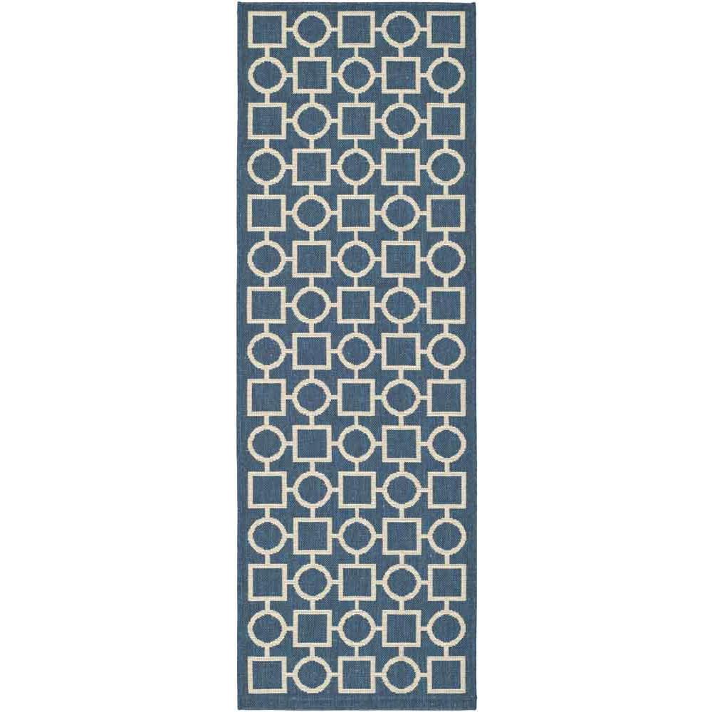 COURTYARD, NAVY / BEIGE, 9' X 12', Area Rug, CY6925-268-9. Picture 1