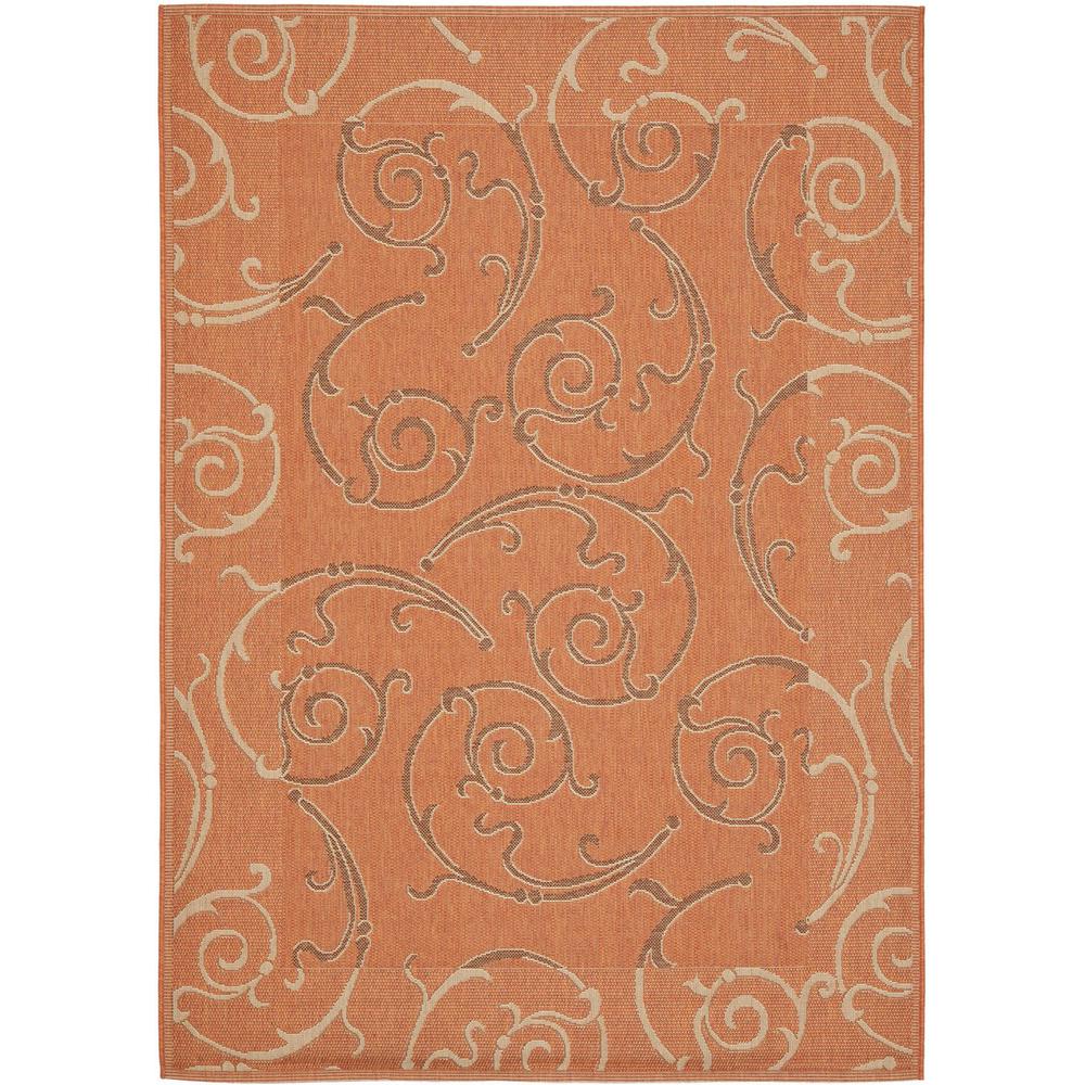 COURTYARD, TERRACOTTA / CREAM, 5'-3" X 7'-7", Area Rug, CY7108-21A7-5. Picture 1