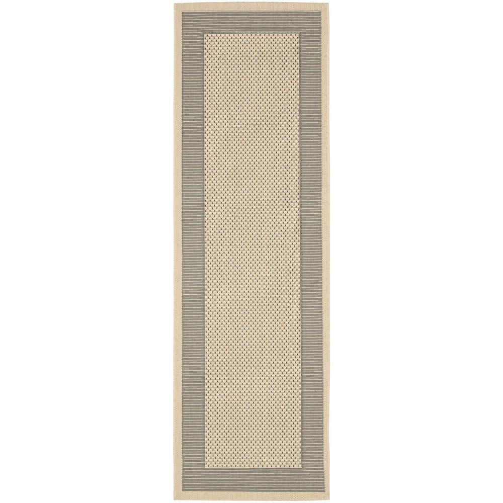 COURTYARD, GREY / CREAM, 2'-3" X 14', Area Rug, CY7987-65A5-214. Picture 1