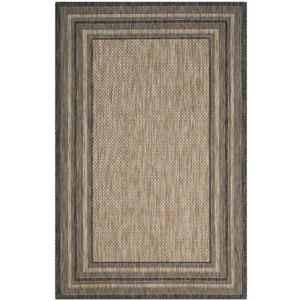 COURTYARD, NATURAL / BLACK, 6'-7" X 9'-6", Area Rug, CY8475-37312-6. Picture 1