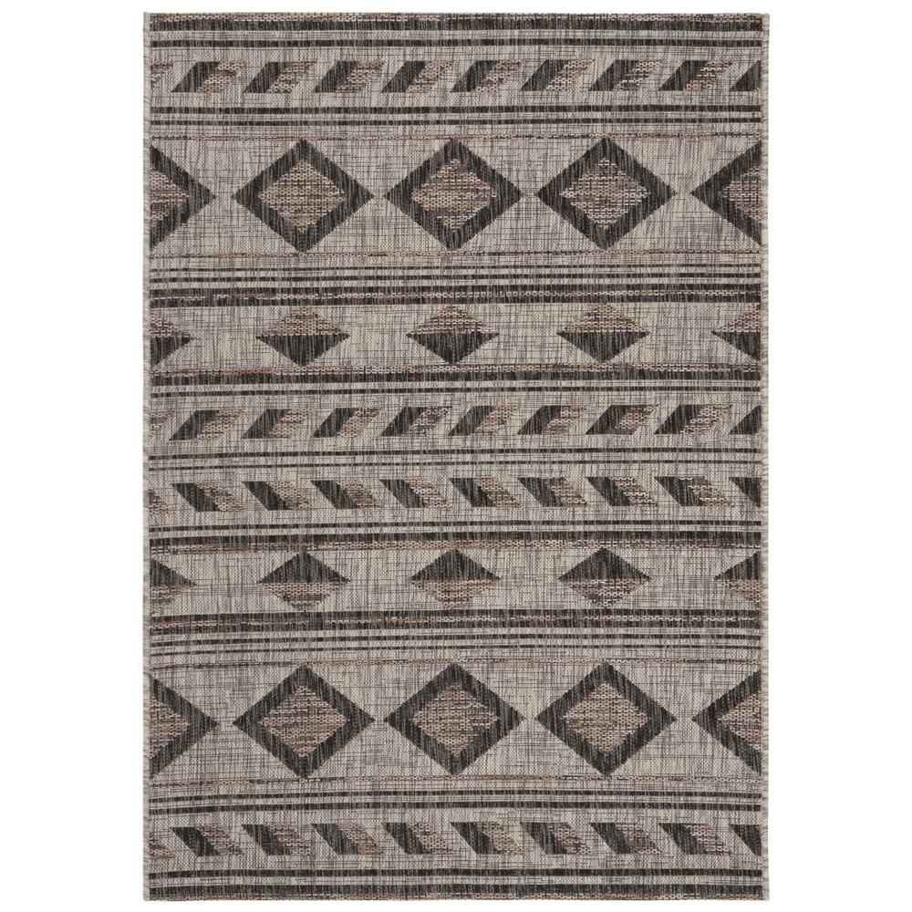 COURTYARD, GREY / BLACK, 4' X 5'-7", Area Rug, CY8529-37612-4. Picture 1
