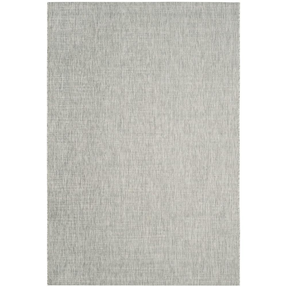 COURTYARD, GREY / TURQUOISE, 6'-7" X 9'-6", Area Rug. Picture 1