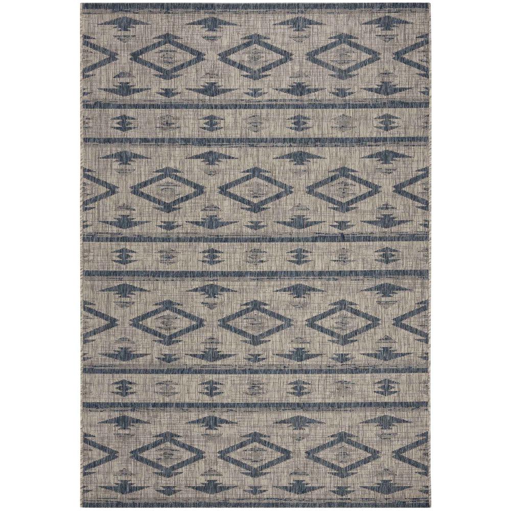 COURTYARD, GREY / NAVY, 4' X 5'-7", Area Rug, CY8863-36812-4. Picture 1