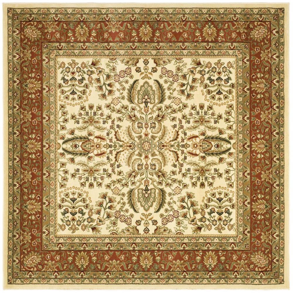 LYNDHURST, IVORY / RUST, 8' X 8' Square, Area Rug, LNH214R-8SQ. Picture 1