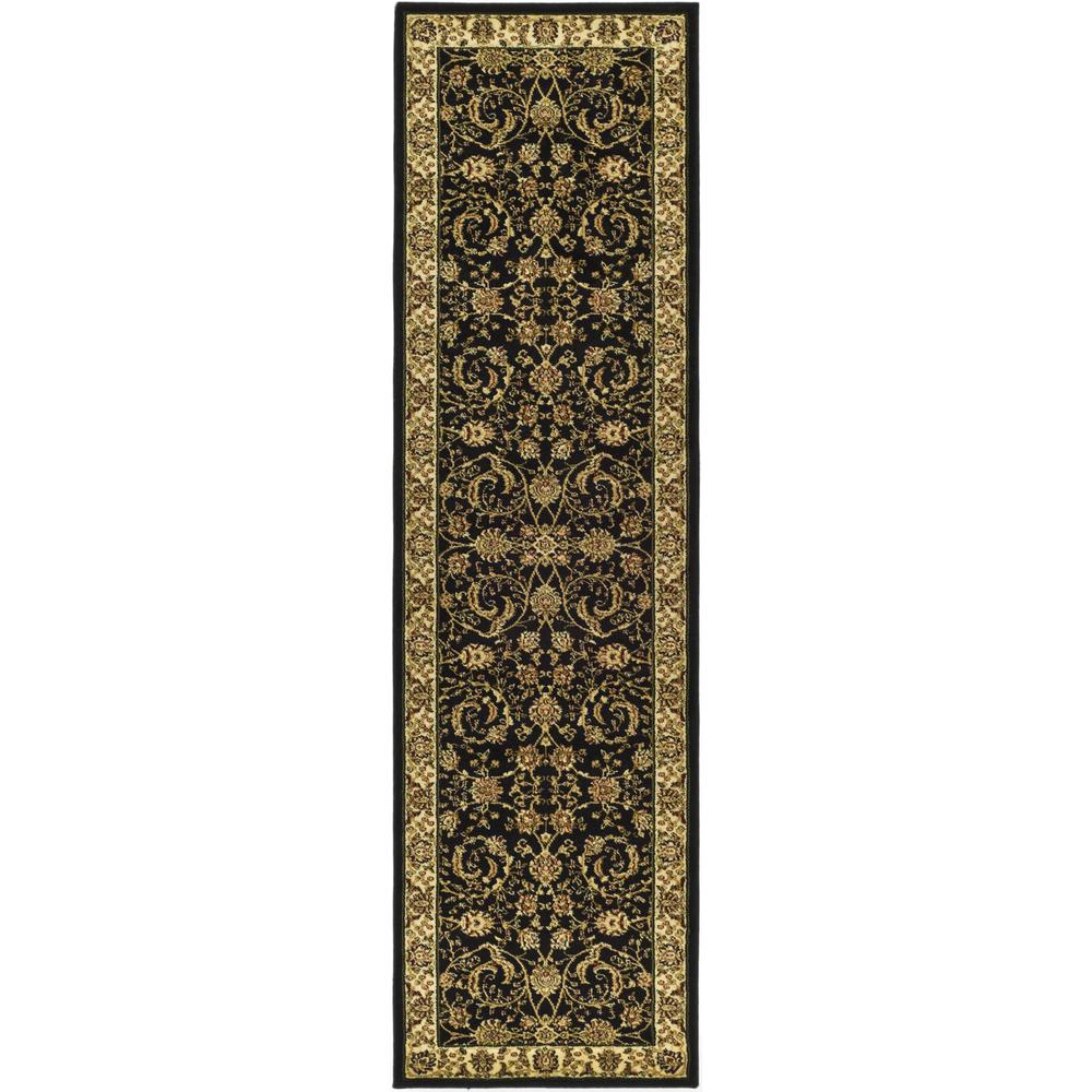 LYNDHURST, BLACK / IVORY, 2'-3" X 14', Area Rug, LNH219A-214. The main picture.