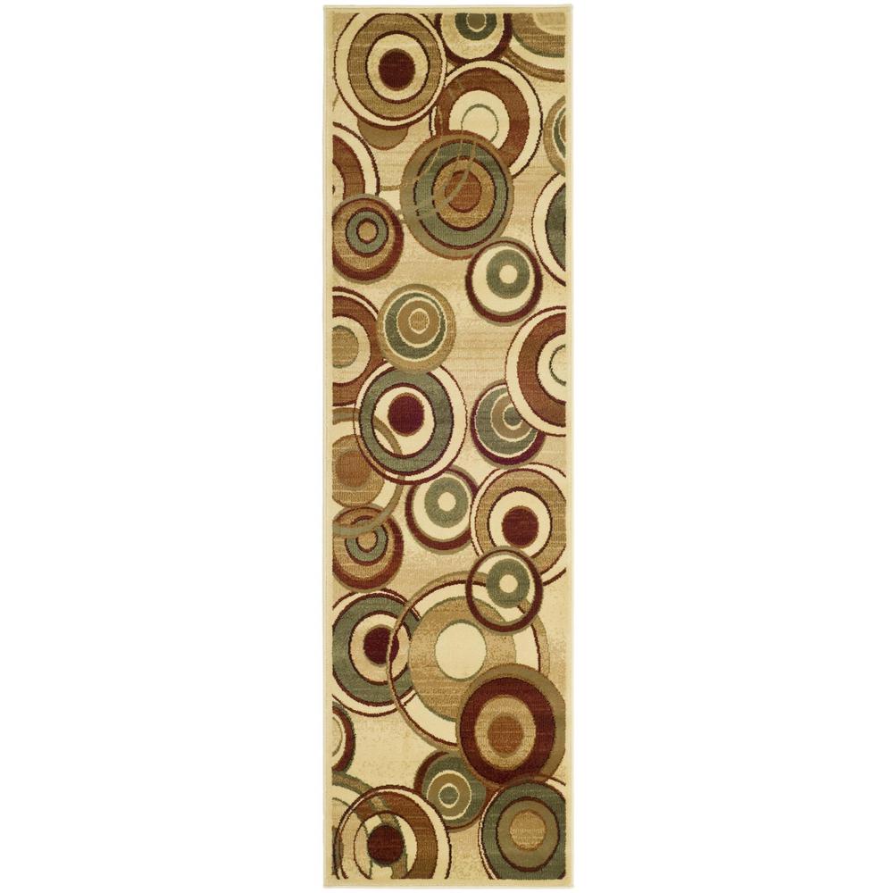 LYNDHURST, IVORY / MULTI, 2'-3" X 14', Area Rug. Picture 1