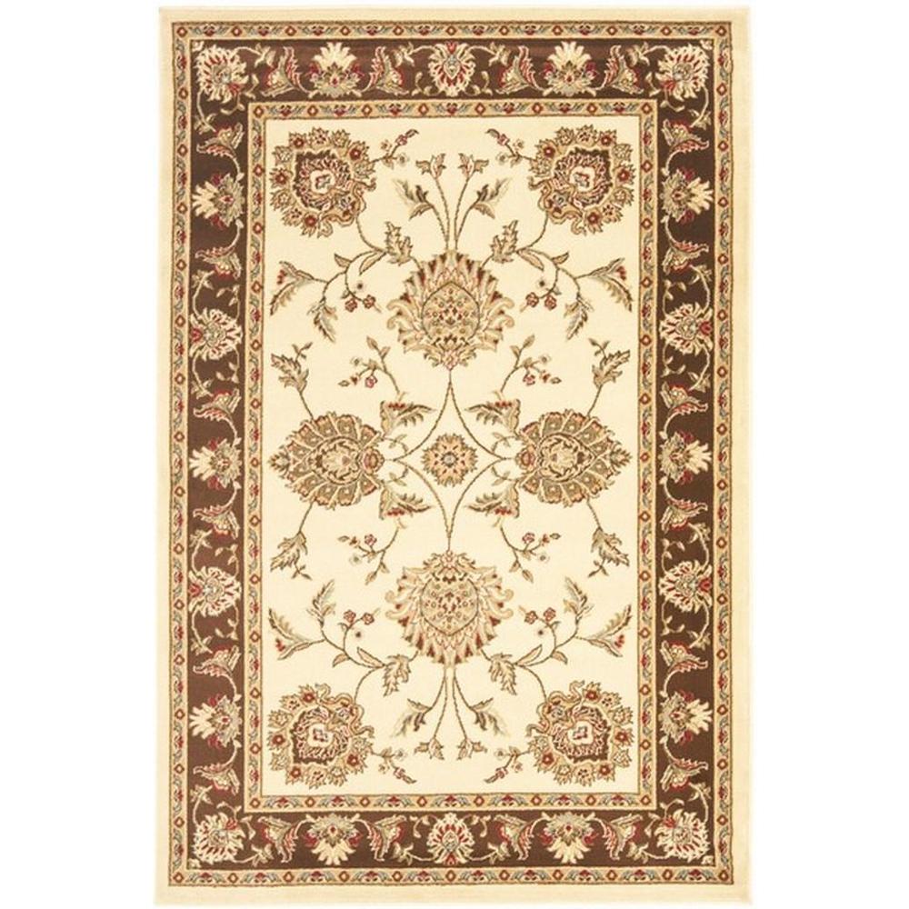 LYNDHURST, IVORY / BROWN, 6'-7" X 9'-6", Area Rug, LNH555-1225-7. The main picture.