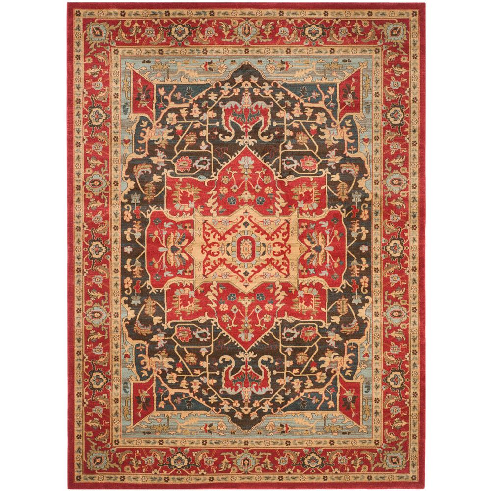 MAHAL, RED / RED, 8' X 11', Area Rug. Picture 1