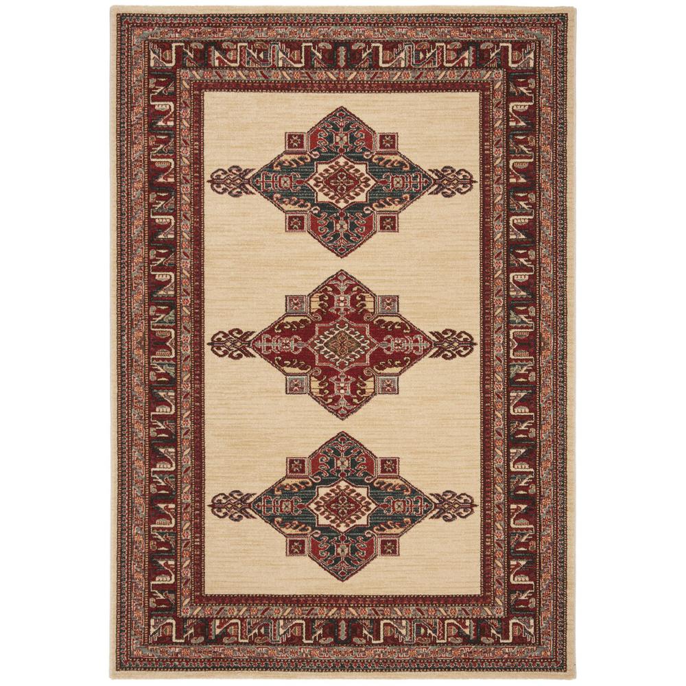 MAHAL, CREME / RED, 5'-1" X 7'-7", Area Rug, MAH628A-5. Picture 1