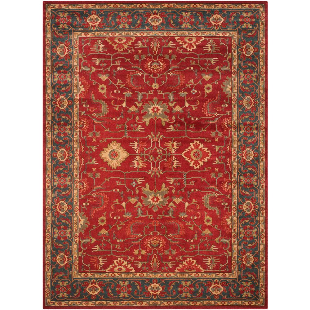 MAHAL, RED / NAVY, 8' X 11', Area Rug. Picture 1