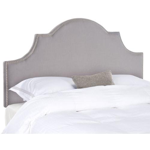 HALLMAR ARCTIC GREY ARCHED HEADBOARD - SILVER NAIL HEAD, MCR4680C. Picture 1