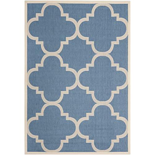 COURTYARD, BLUE / BEIGE, 6'-7" X 9'-6", Area Rug, CY6243-243-6. Picture 1