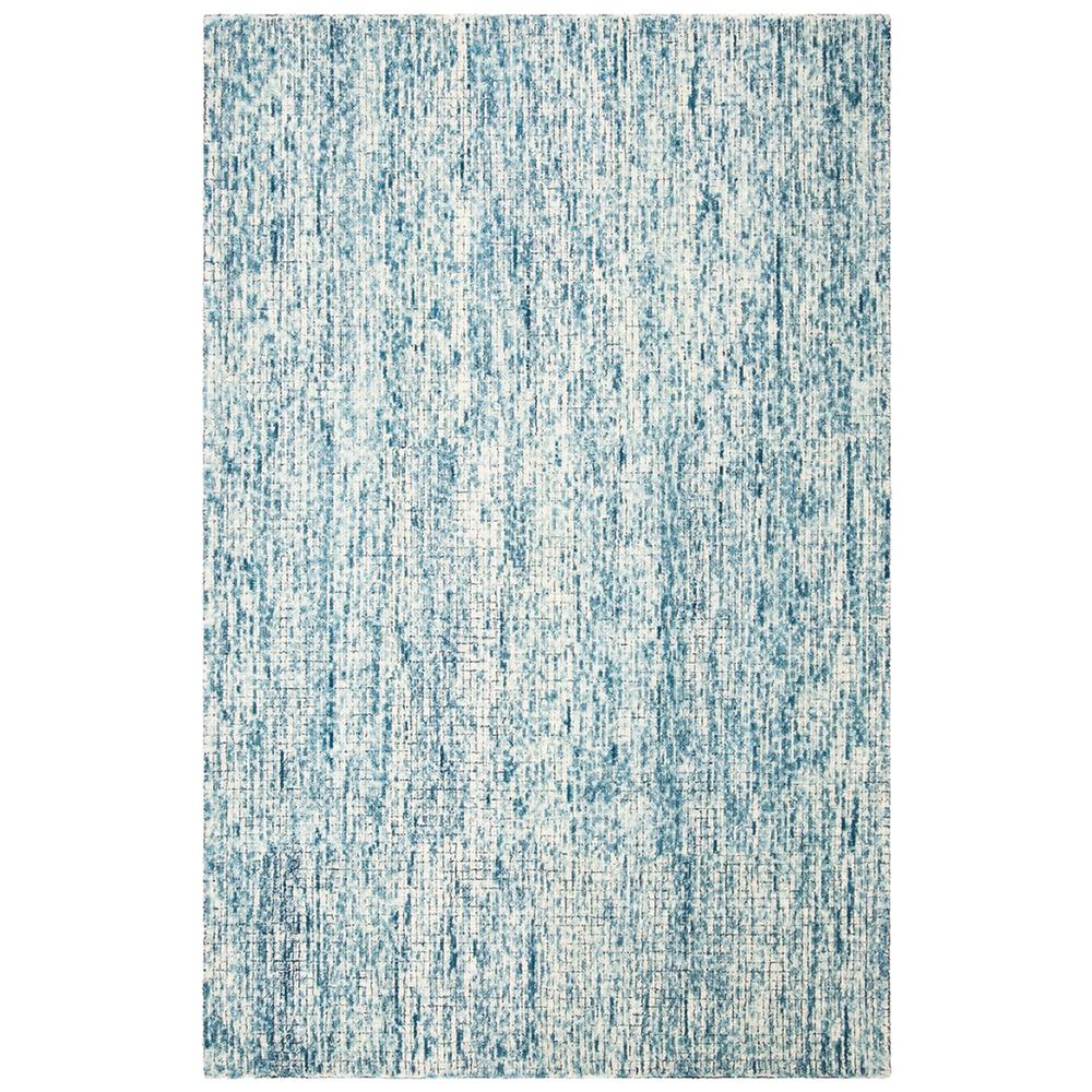 Abstract, IVORY / NAVY, 6' X 9', Area Rug. Picture 1