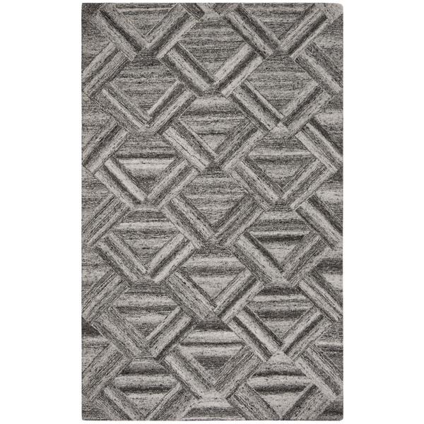 Abstract, GREY / BLACK, 6' X 9', Area Rug, ABT607F-6. Picture 1