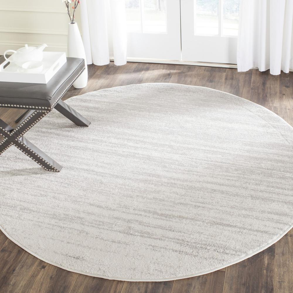 Adirondack, IVORY / SILVER, 7' X 7' Round, Area Rug. Picture 1