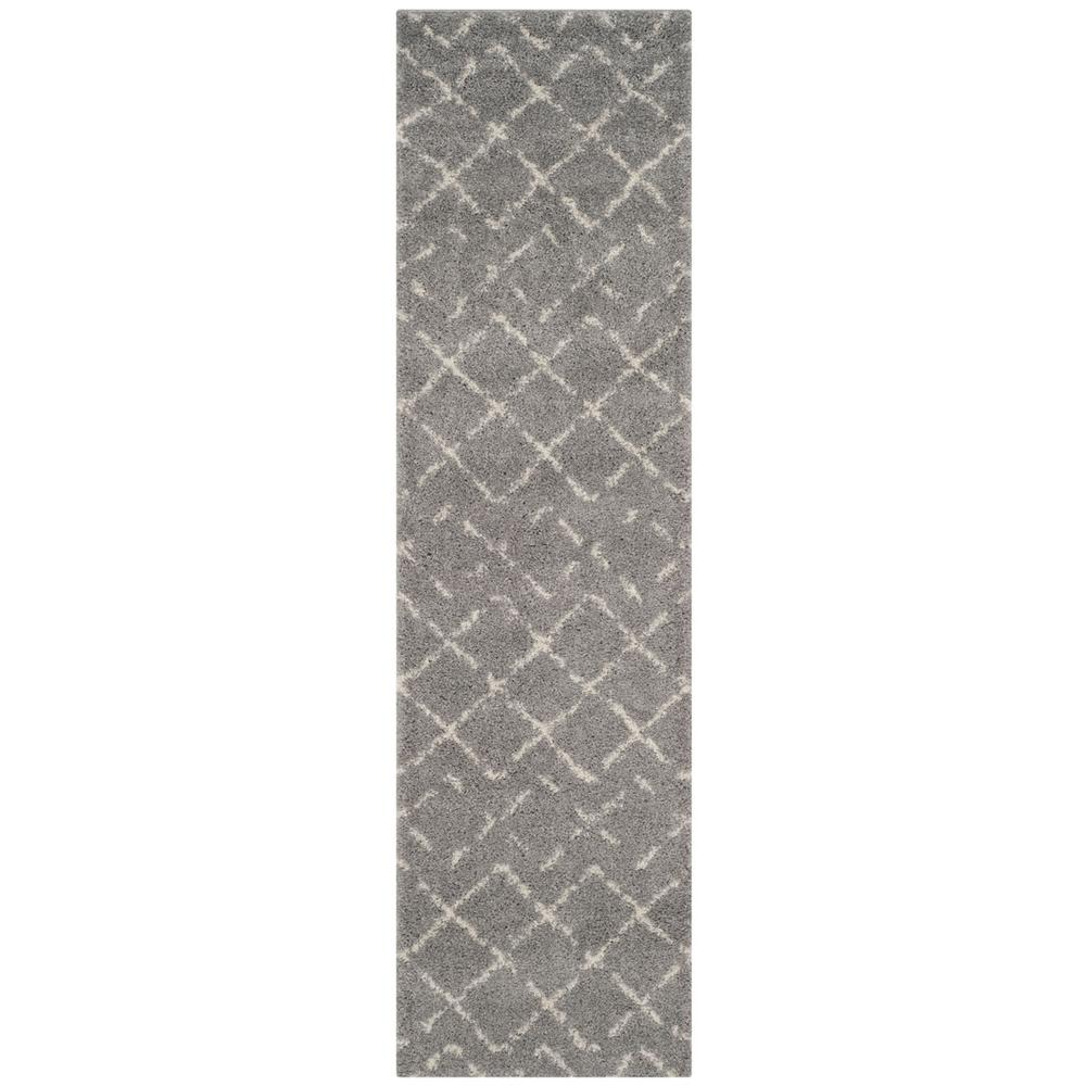 ARIZONA SHAG, GREY / IVORY, 2'-3" X 8', Area Rug, ASG743D-28. Picture 1