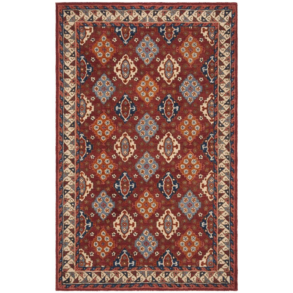 ANTIQUITY, RED / BLUE, 5' X 8', Area Rug, AT509Q-5. Picture 1