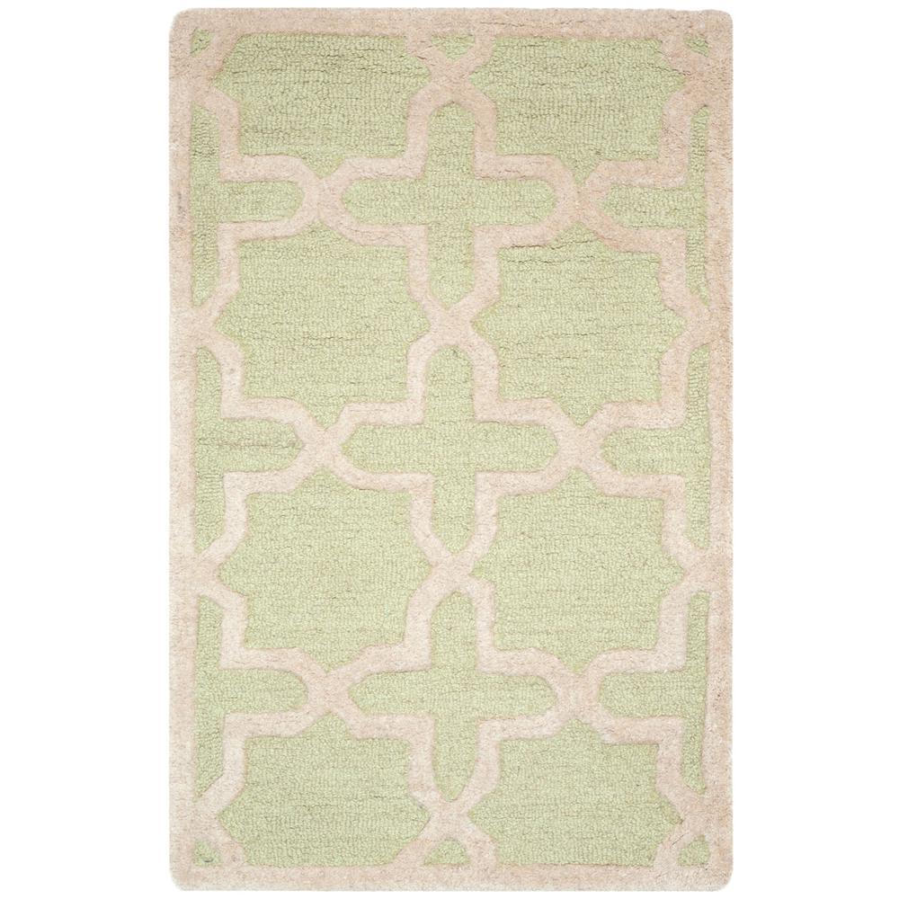 CAMBRIDGE, LIGHT GREEN / IVORY, 2'-6" X 4', Area Rug, CAM125B-24. Picture 1