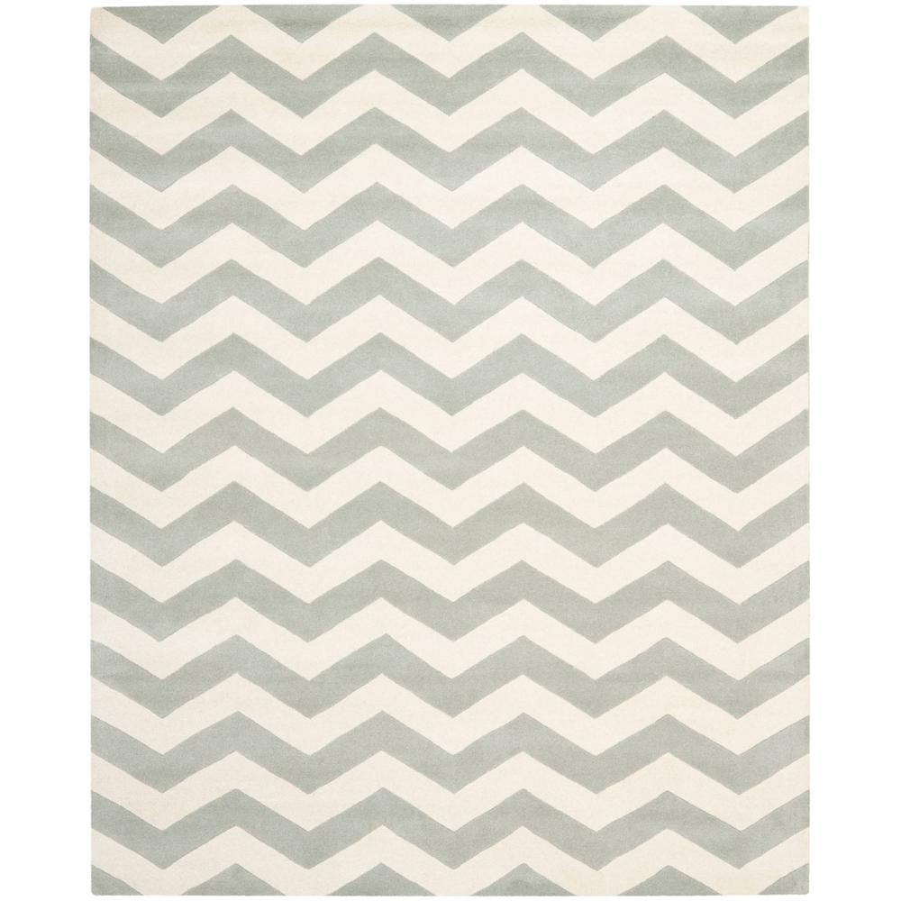 CHATHAM, GREY / IVORY, 8'-9" X 12', Area Rug, CHT715E-9. Picture 1