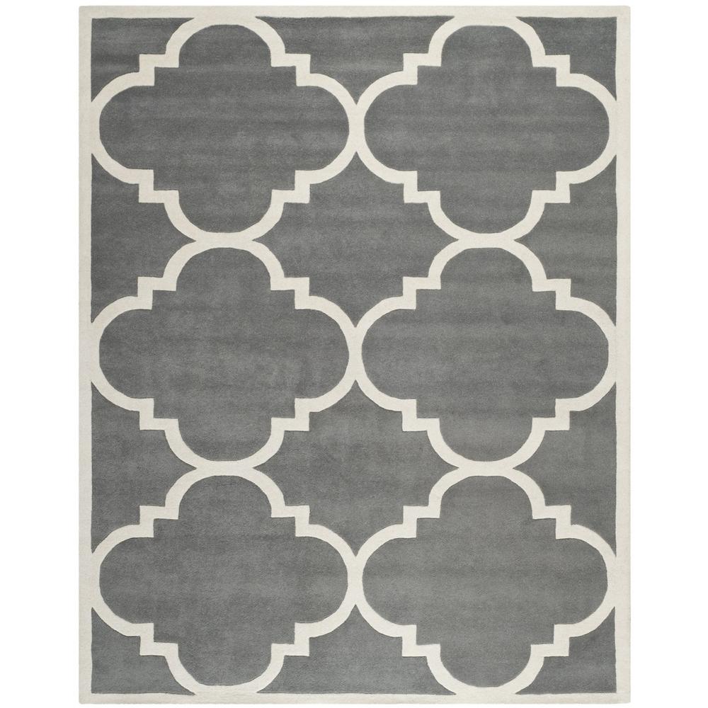 CHATHAM, DARK GREY / IVORY, 8'-9" X 12', Area Rug, CHT730D-9. Picture 1
