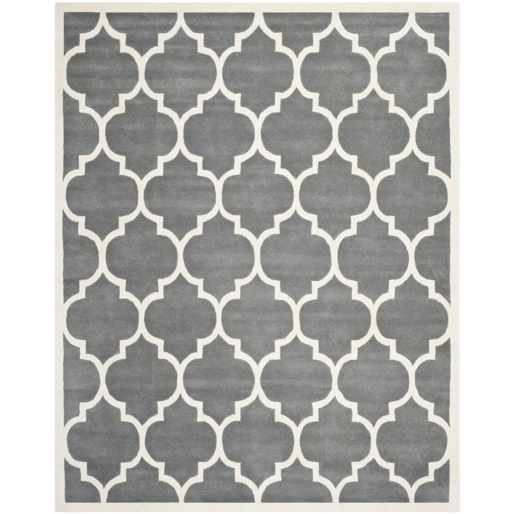 CHATHAM, DARK GREY / IVORY, 7'-6" X 9'-6", Area Rug, CHT733D-810. Picture 1