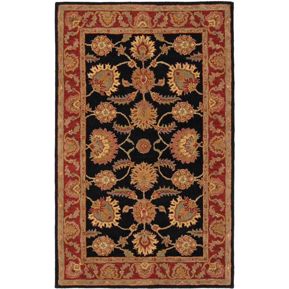 CLASSIC, NAVY / RED, 4' X 6', Area Rug. Picture 1