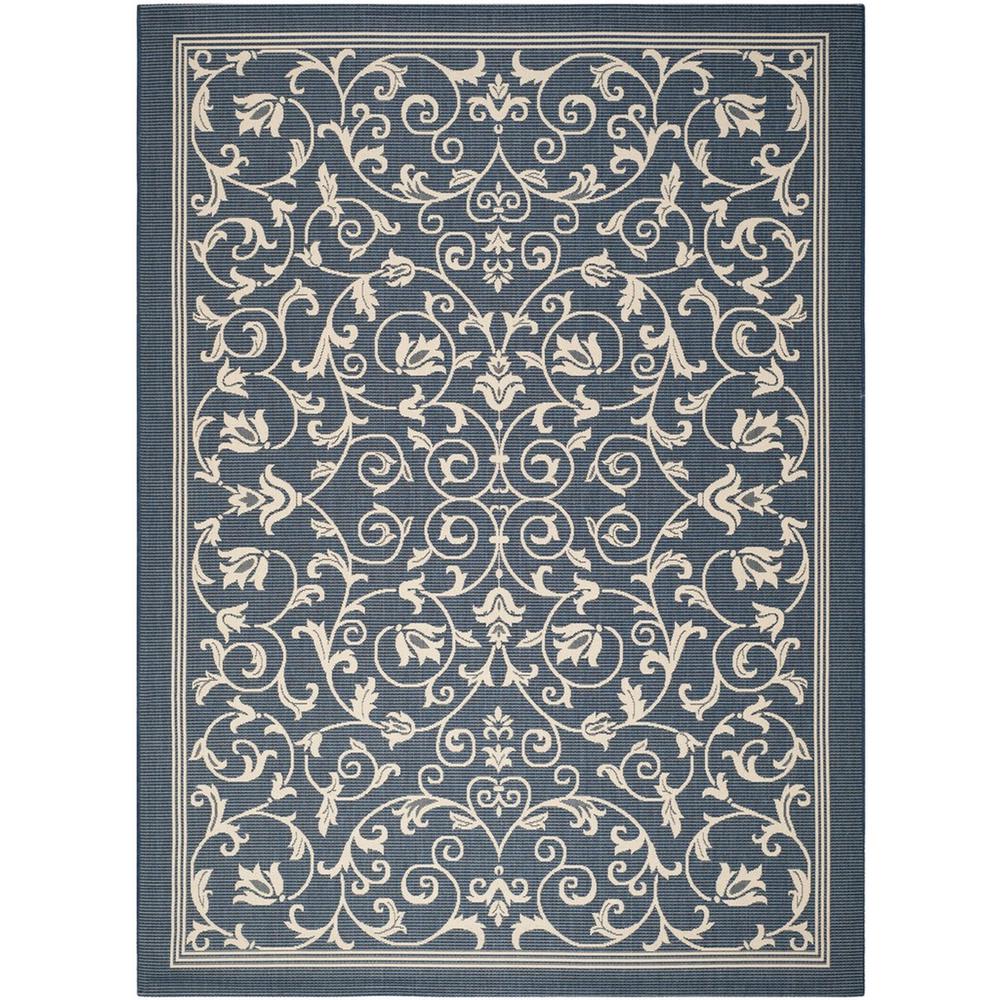 COURTYARD, NAVY / BEIGE, 6'-7" X 6'-7" Square, Area Rug, CY2098-268-7SQ. Picture 1