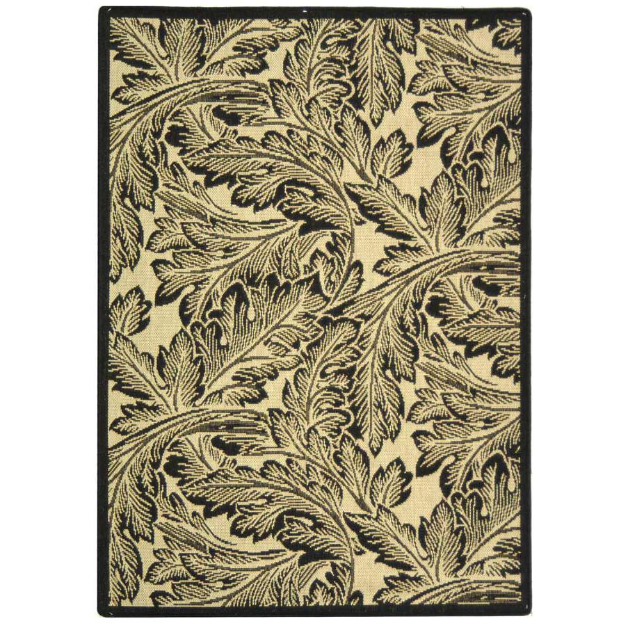 COURTYARD, SAND / BLACK, 4' X 5'-7", Area Rug, CY2996-3901-4. Picture 1