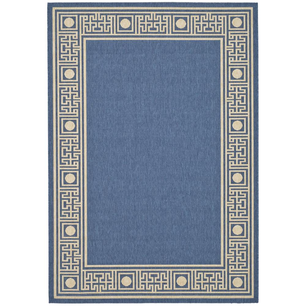 COURTYARD, BLUE / BEIGE, 6'-7" X 9'-6", Area Rug, CY5143C-6. Picture 1