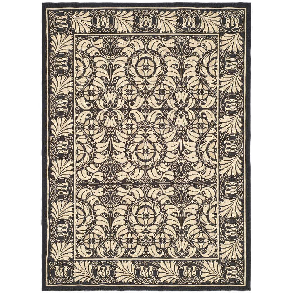 COURTYARD, BLACK / SAND, 6'-7" X 9'-6", Area Rug, CY5146D-6. Picture 1