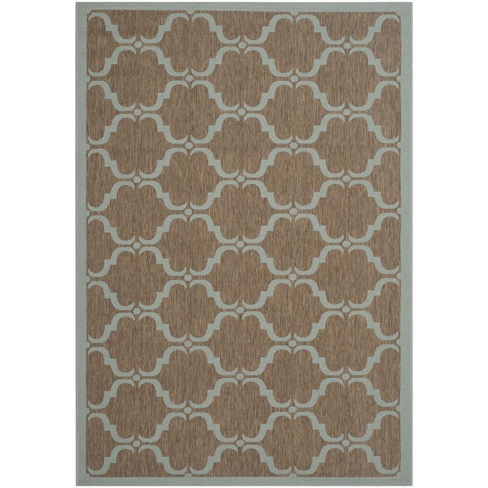 COURTYARD, BROWN / AQUA, 8' X 11', Area Rug, CY6009-337-8. Picture 1