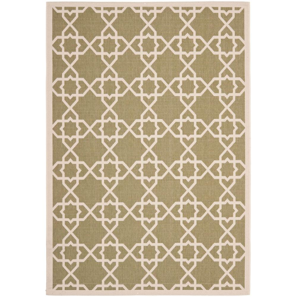 COURTYARD, GREEN / BEIGE, 8' X 11', Area Rug, CY6032-244-8. Picture 1