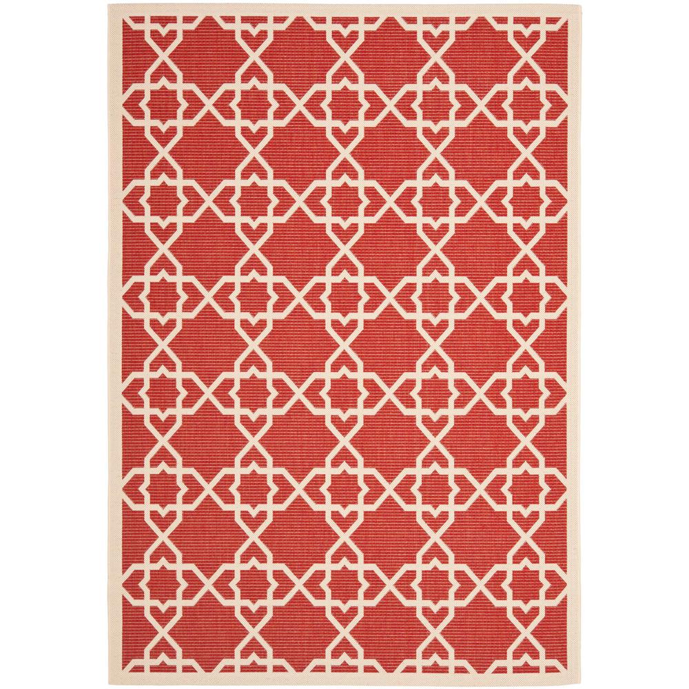 COURTYARD, RED / BEIGE, 8' X 11', Area Rug, CY6032-248-8. Picture 1