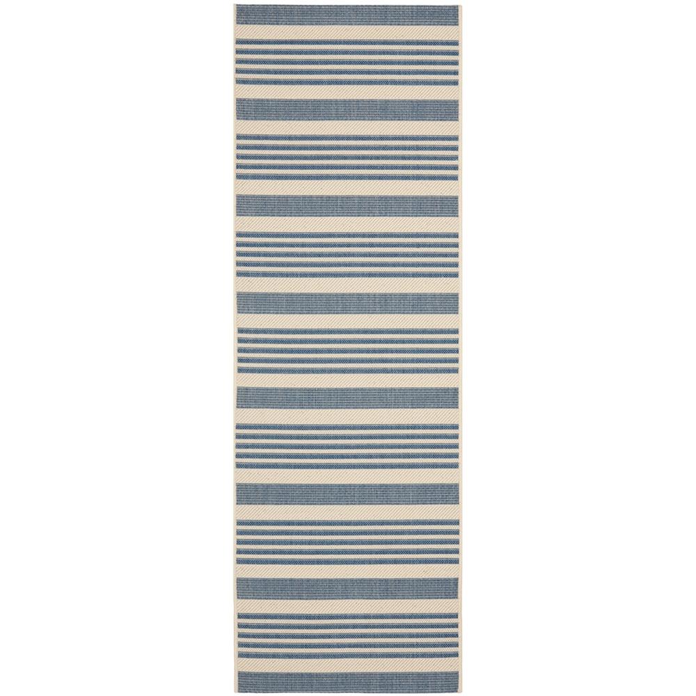 COURTYARD, BEIGE / BLUE, 2'-3" X 6'-7", Area Rug, CY6062-233-27. Picture 1