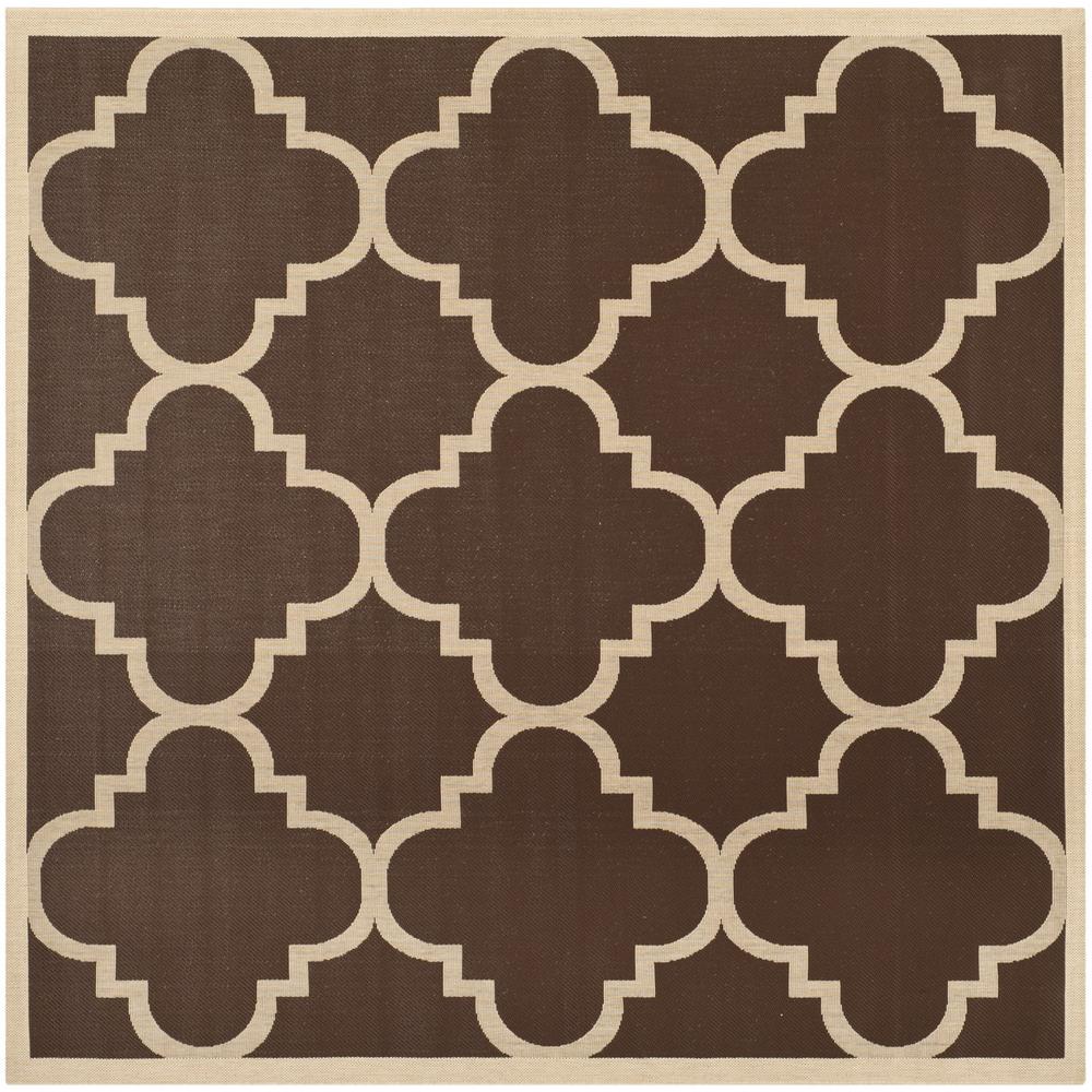 COURTYARD, DARK BROWN, 7'-10" X 7'-10" Square, Area Rug, CY6243-204-8SQ. Picture 1