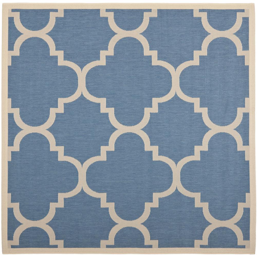 COURTYARD, BLUE / BEIGE, 7'-10" X 7'-10" Square, Area Rug, CY6243-243-8SQ. Picture 1