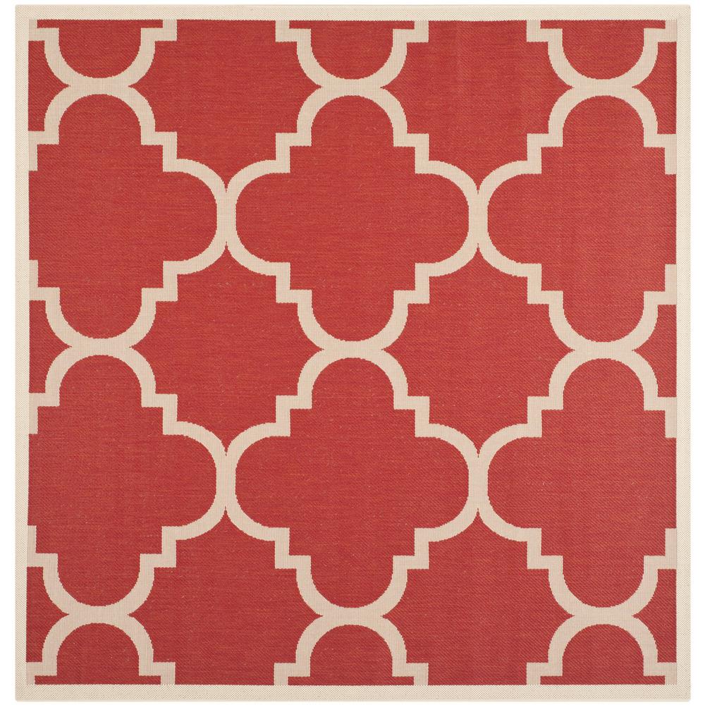 COURTYARD, RED, 7'-10" X 7'-10" Square, Area Rug, CY6243-248-8SQ. Picture 1