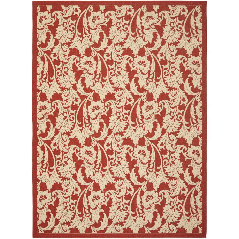 COURTYARD, RED / CREME, 6'-7" X 9'-6", Area Rug, CY6565-28-6. Picture 1