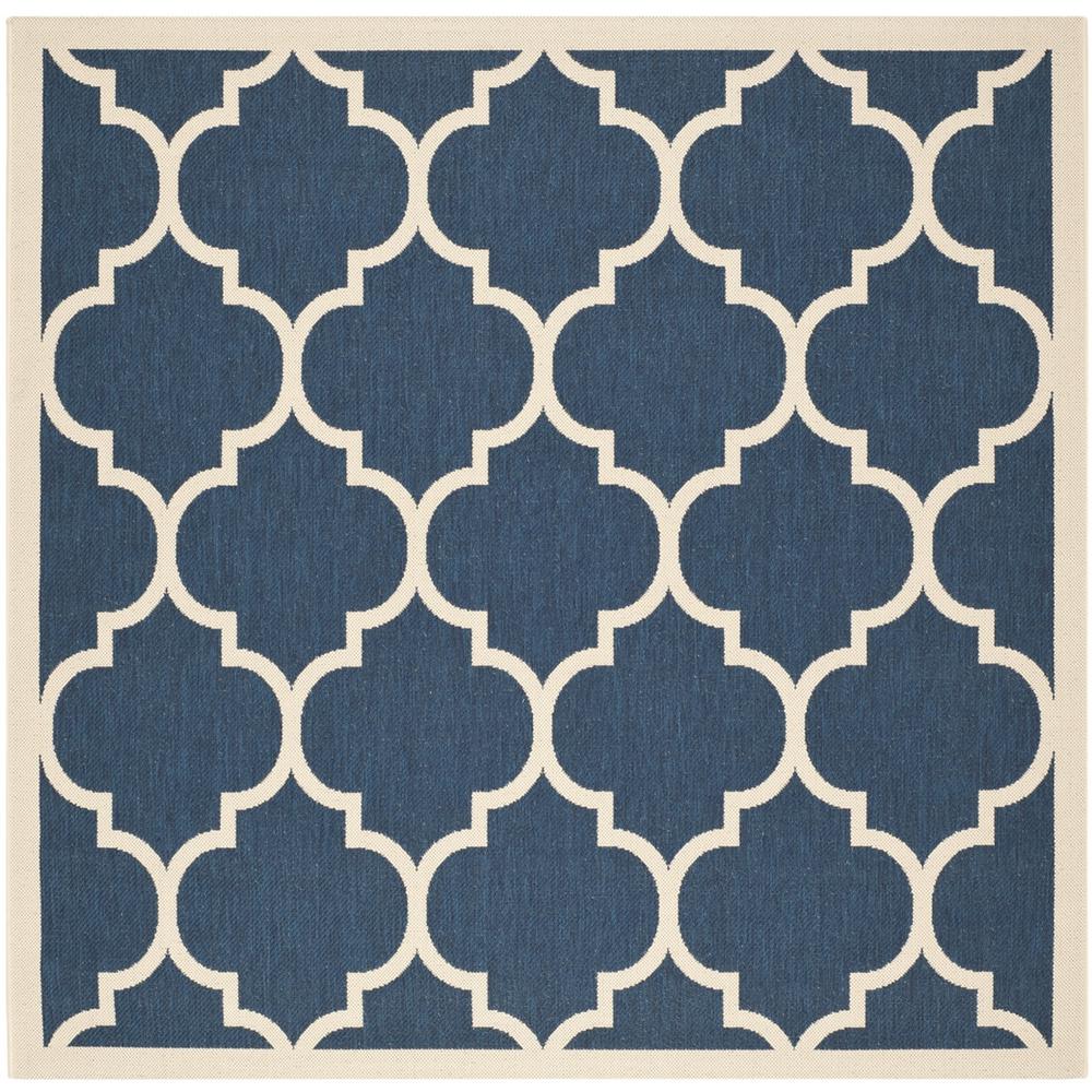 COURTYARD, NAVY / BEIGE, 7'-10" X 7'-10" Square, Area Rug, CY6914-268-8SQ. Picture 1