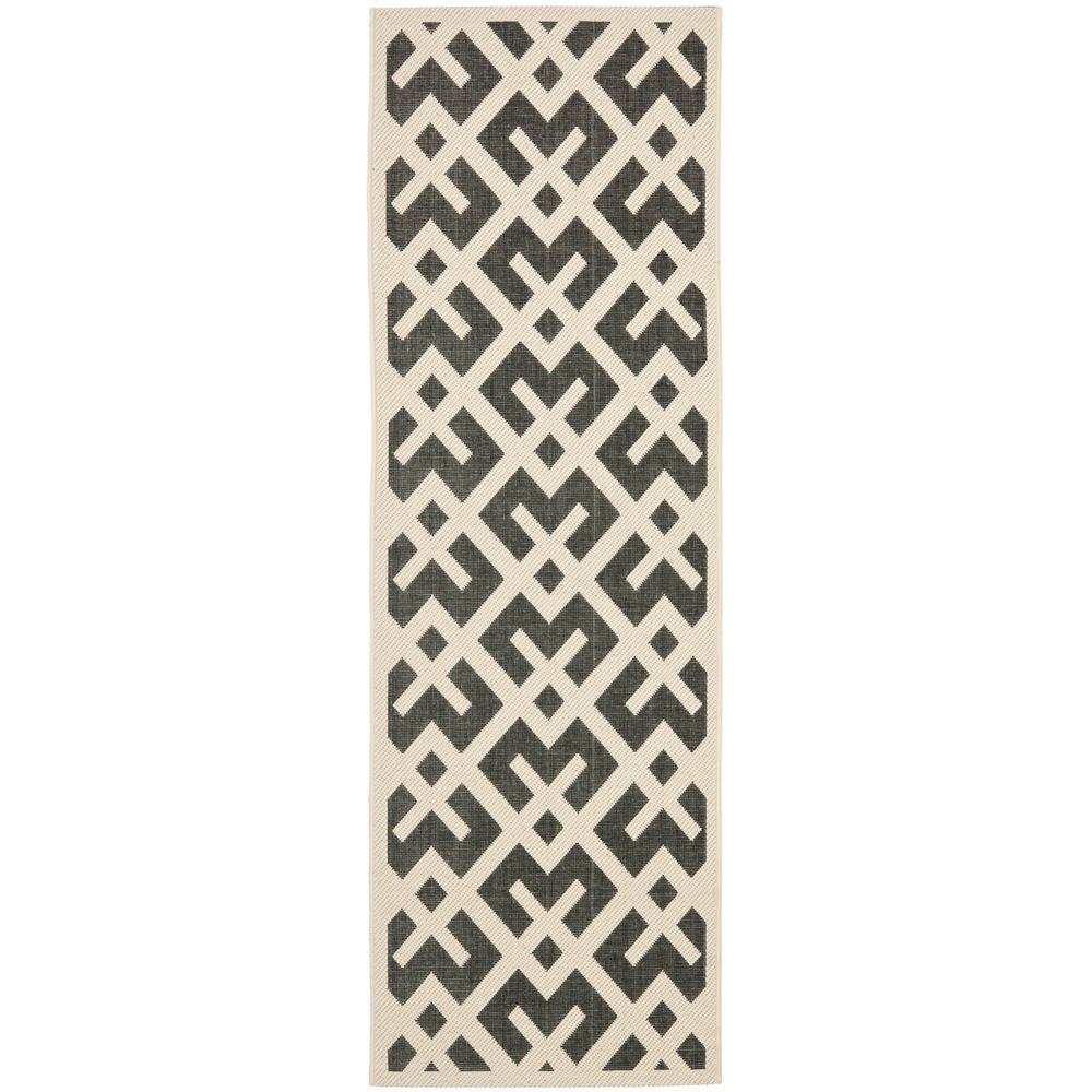 COURTYARD, BLACK / BEIGE, 2'-3" X 6'-7", Area Rug, CY6915-216-27. Picture 1