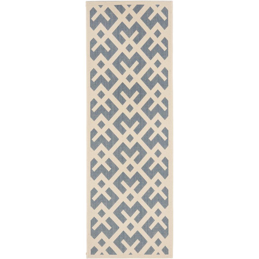 COURTYARD, BLUE / BONE, 2'-3" X 6'-7", Area Rug, CY6915-233-27. Picture 1