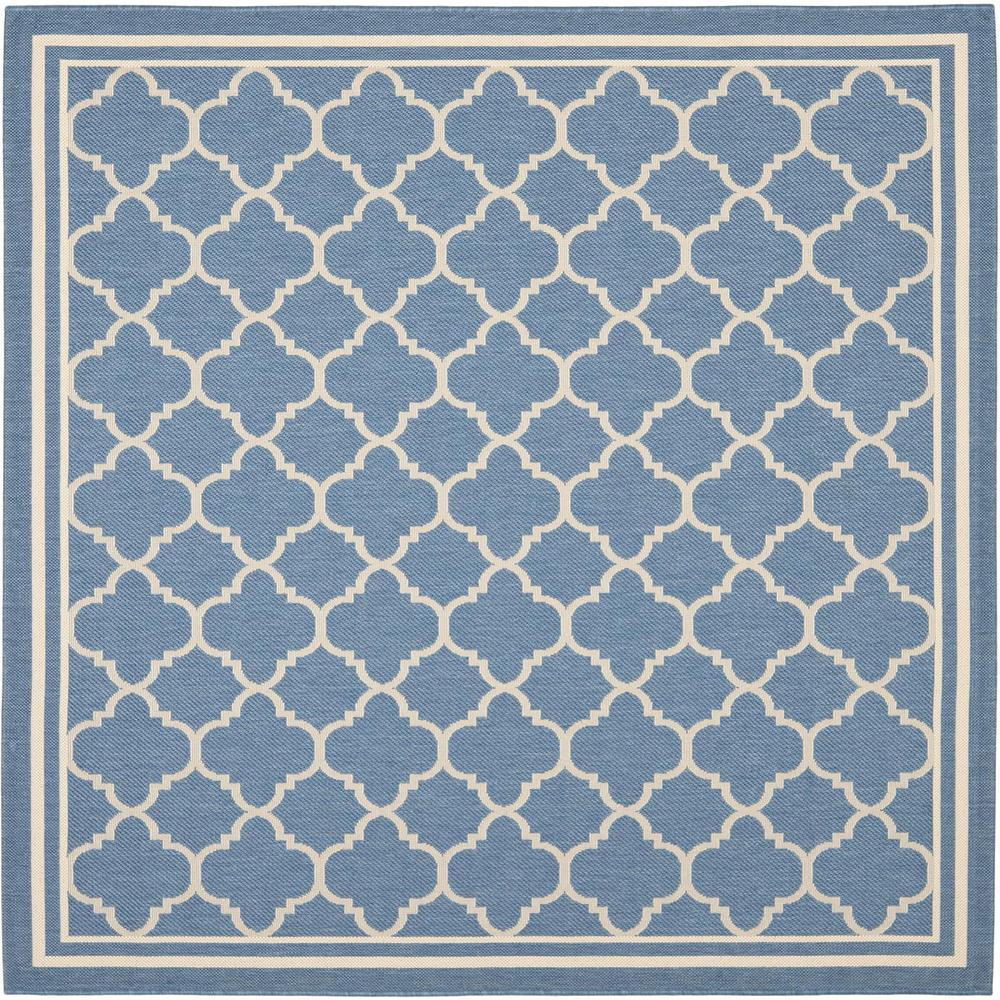 COURTYARD, BLUE / BEIGE, 7'-10" X 7'-10" Square, Area Rug, CY6918-243-8SQ. Picture 1