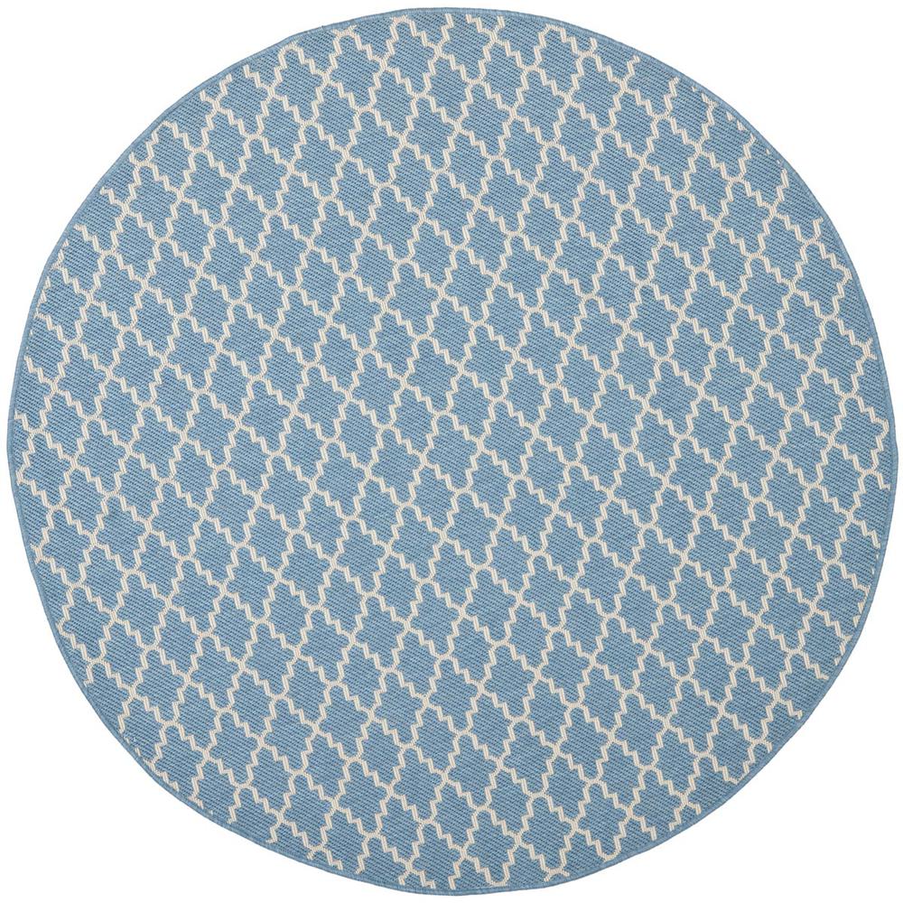 COURTYARD, BLUE / BEIGE, 7'-10" X 7'-10" Round, Area Rug, CY6919-243-8R. Picture 1